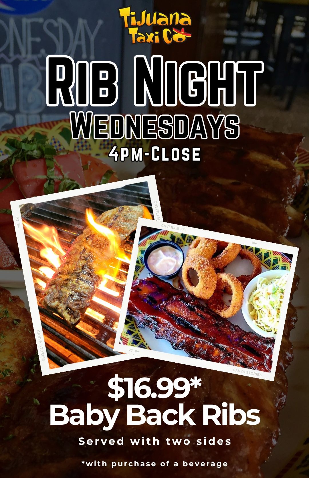 Wednesday special, Rib Night, tijuana taxi, davie, coral springs, deerfield beach