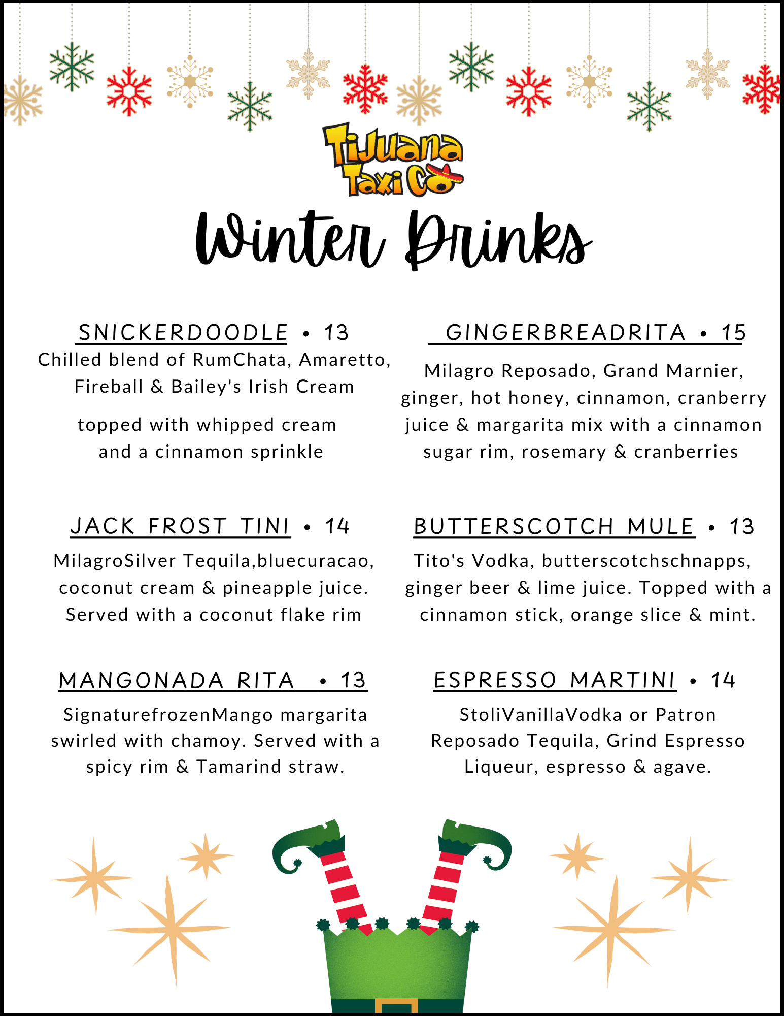 Tijuana Taxi Co. Davie Winter Drinks 2025